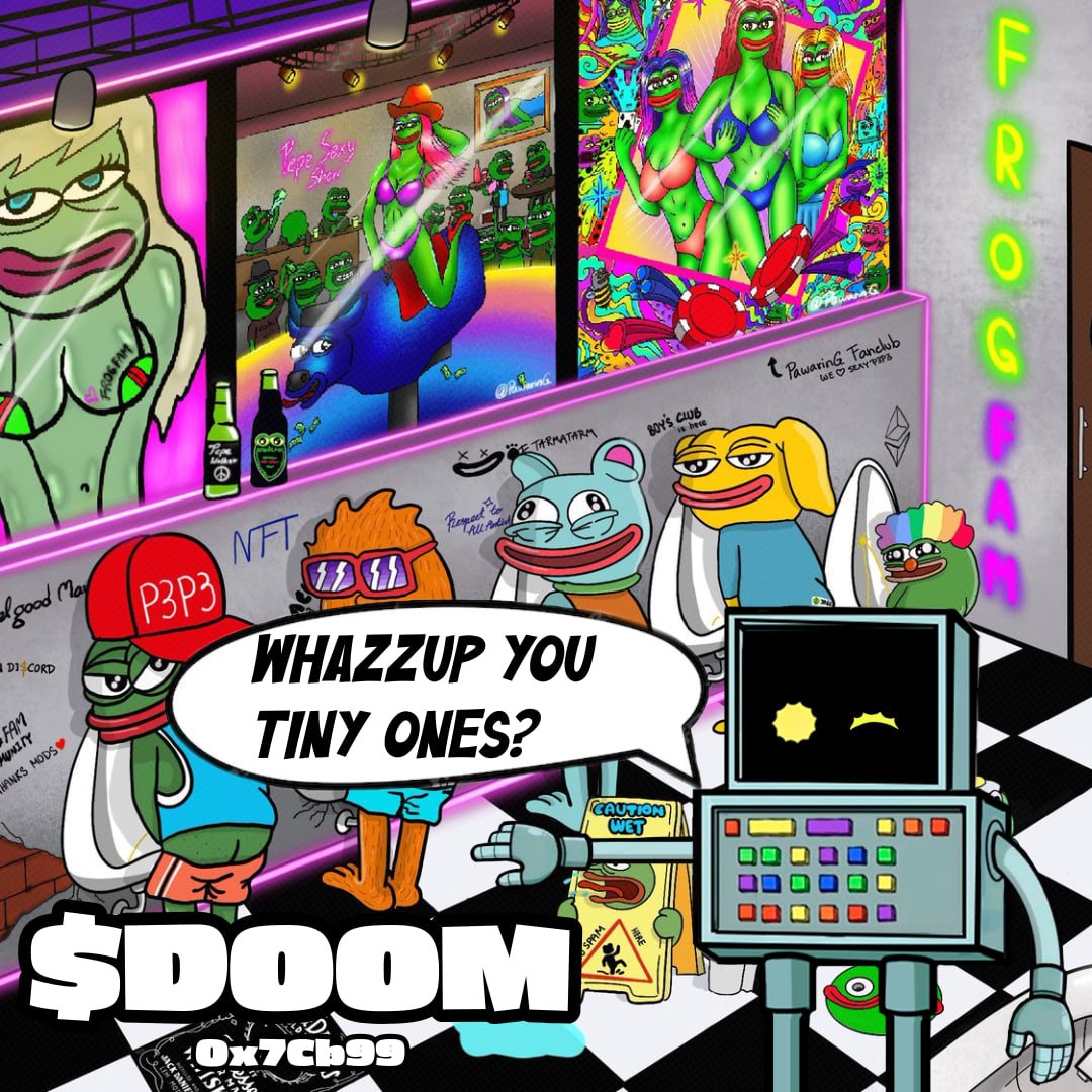 DOOMbotCTO's tweet photo. *Bzzzzzzzzzz... pssssssssssss*
.
.
Even during short p-brakes keep in mind $DOOM is always watching &amp; hangin' around with his #boysclub mates!

NO BREAK FOR #DOOM!

#hedztales #MattFurie #boysclub https://t.co/aEmys9p8uG