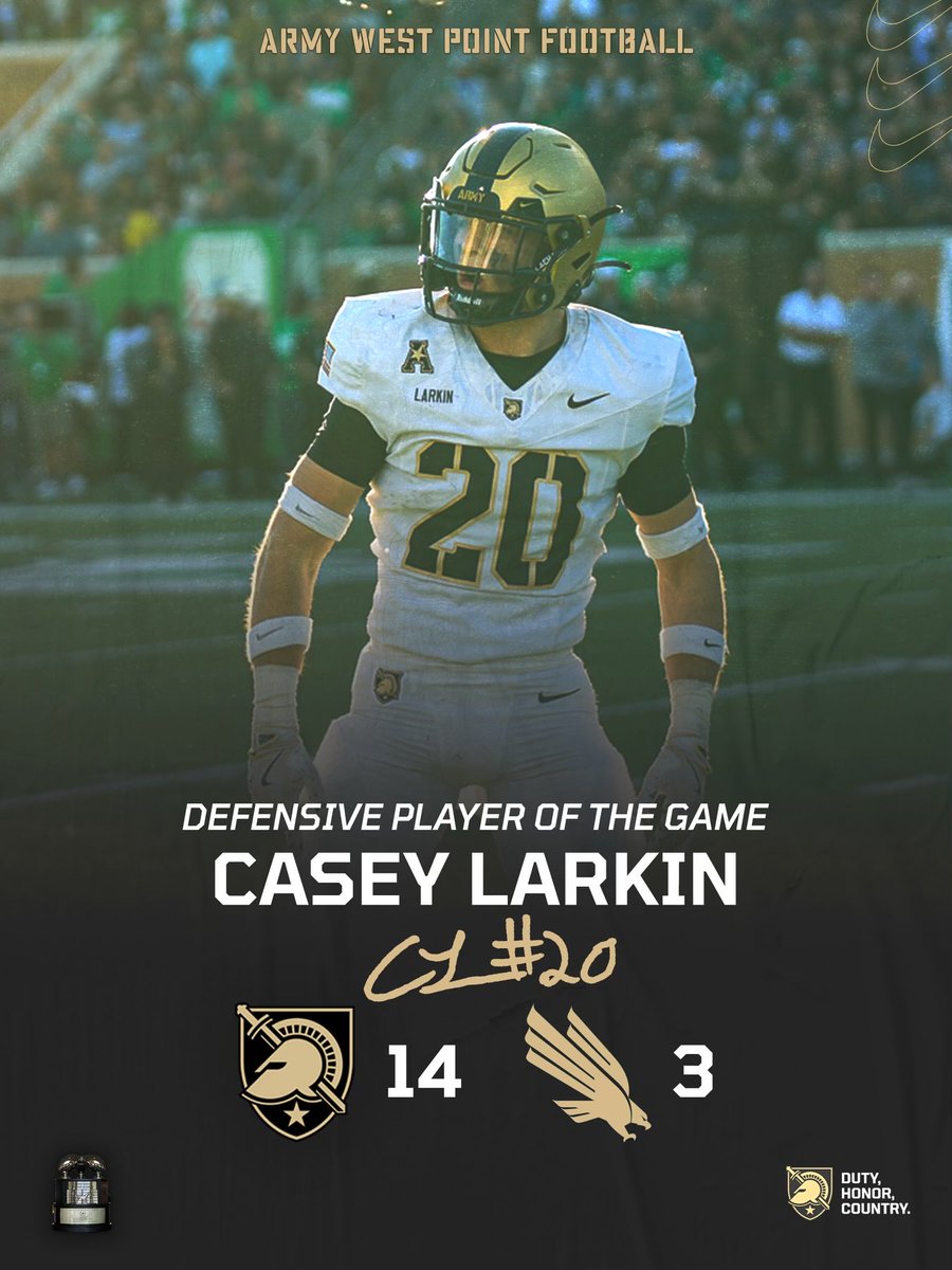 Plays with a passion and aggression that is uncommon. ⁦<a href="/ArmyWP_Football/">Army Football</a>⁩ #AmericasTeam #LastOfTheHard #BEATnavy!