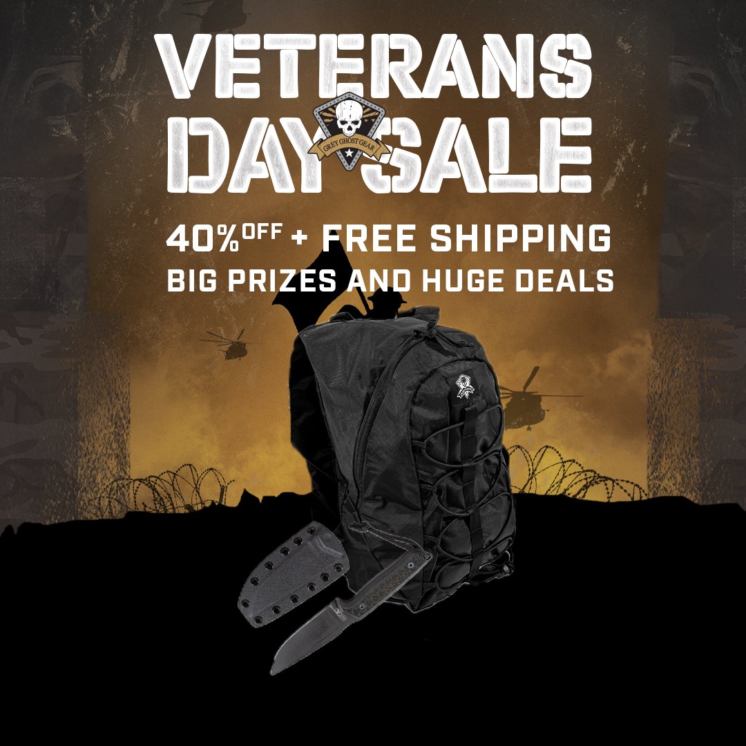 GreyGhostGear's tweet photo. Save on all of your favorite in stock
items today. Remember one order gets you one entry.
Also If you send us your redacted DD214 to
veterans@greyghostprecision.com you'll get double
the entry!
.
.
#gg #greyghost https://t.co/g28G3WtQTy