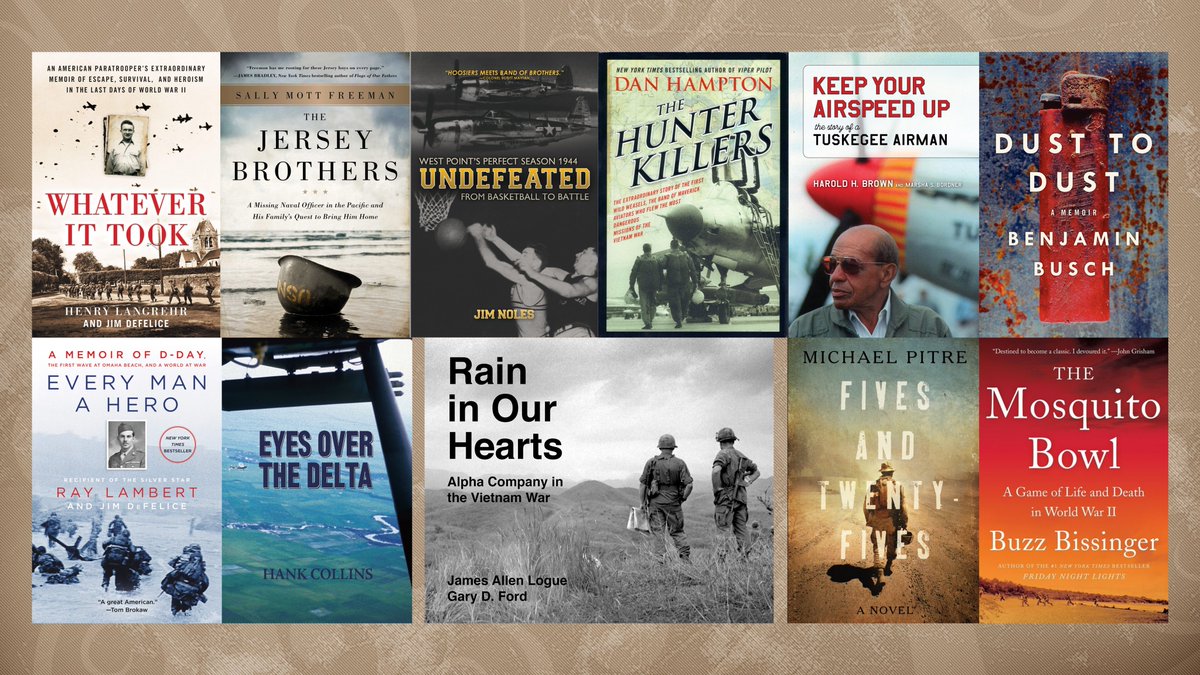 Some suggested reading this #VeteransDay ... and of course, they're all signed!

#VeteransDay2024 #signedbooks <a href="/MottFreeman/">Sally Mott Freeman</a> <a href="/airspeedup/">Harold Brown</a> <a href="/JimDeFelice/">JimDeFelice</a> <a href="/UnivofALPress/">University of Alabama Press</a> <a href="/simonschuster/">Simon & Schuster</a> <a href="/MacmillanUSA/">Macmillan Publishers</a>