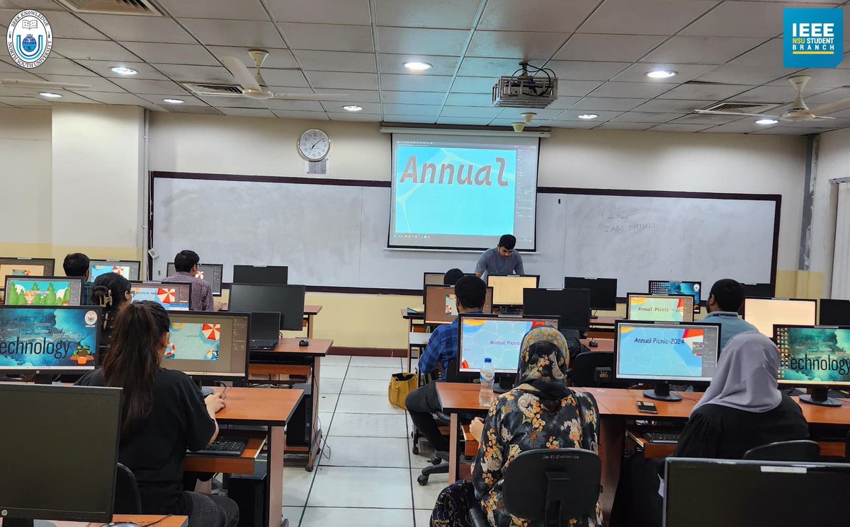 ieeensusb's tweet photo. The engaging workshop titled “Workshop on Graphic Designing” of the Skill Development Venture 3.0 series was successfully hosted by the IEEE NSU Student Branch in collaboration with the IEEE Bangladesh Section on 28 September 2024. https://t.co/pAGZLYo8Mo