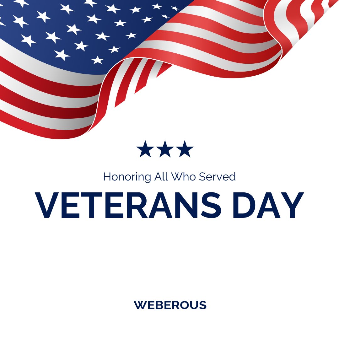 Weberous's tweet photo. Saluting the brave hearts who've served. 🇺🇸 This Veterans Day, we honor their courage and commitment. Your battles may be over, but our gratitude is endless.

#VeteransDay #SaluteToService #Weberous https://t.co/JvmBrbvOik