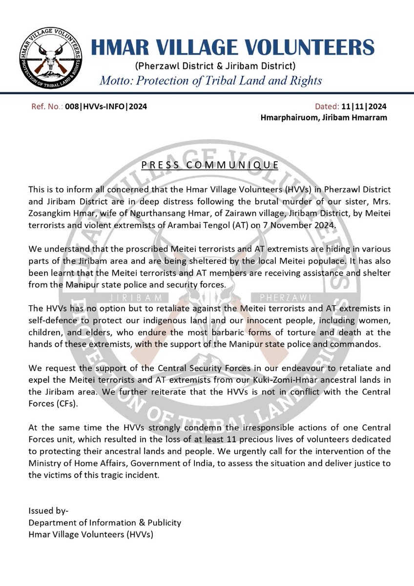 Manipur Tribals' Forum Delhi tweet media
