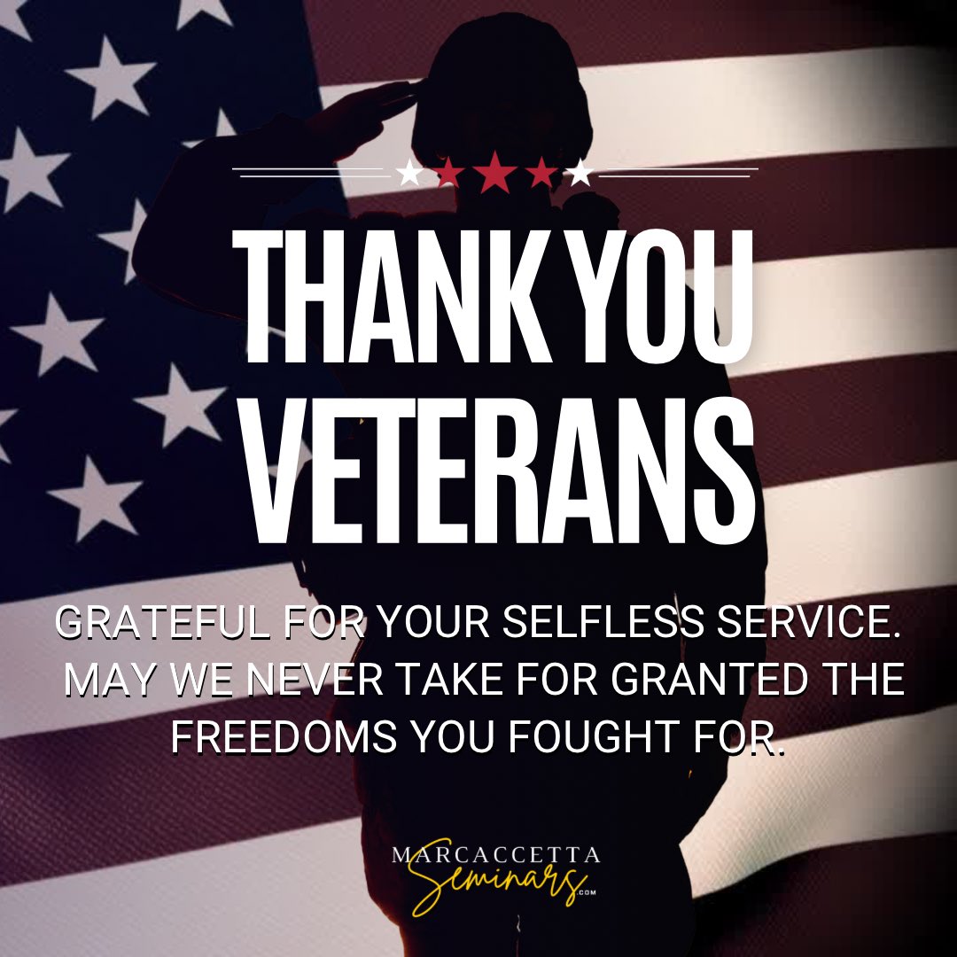 Honoring the brave men and women who’ve served our country. Your sacrifices protect the freedoms we cherish. Thank you for defending our liberty. 🇺🇸 #VeteransDay