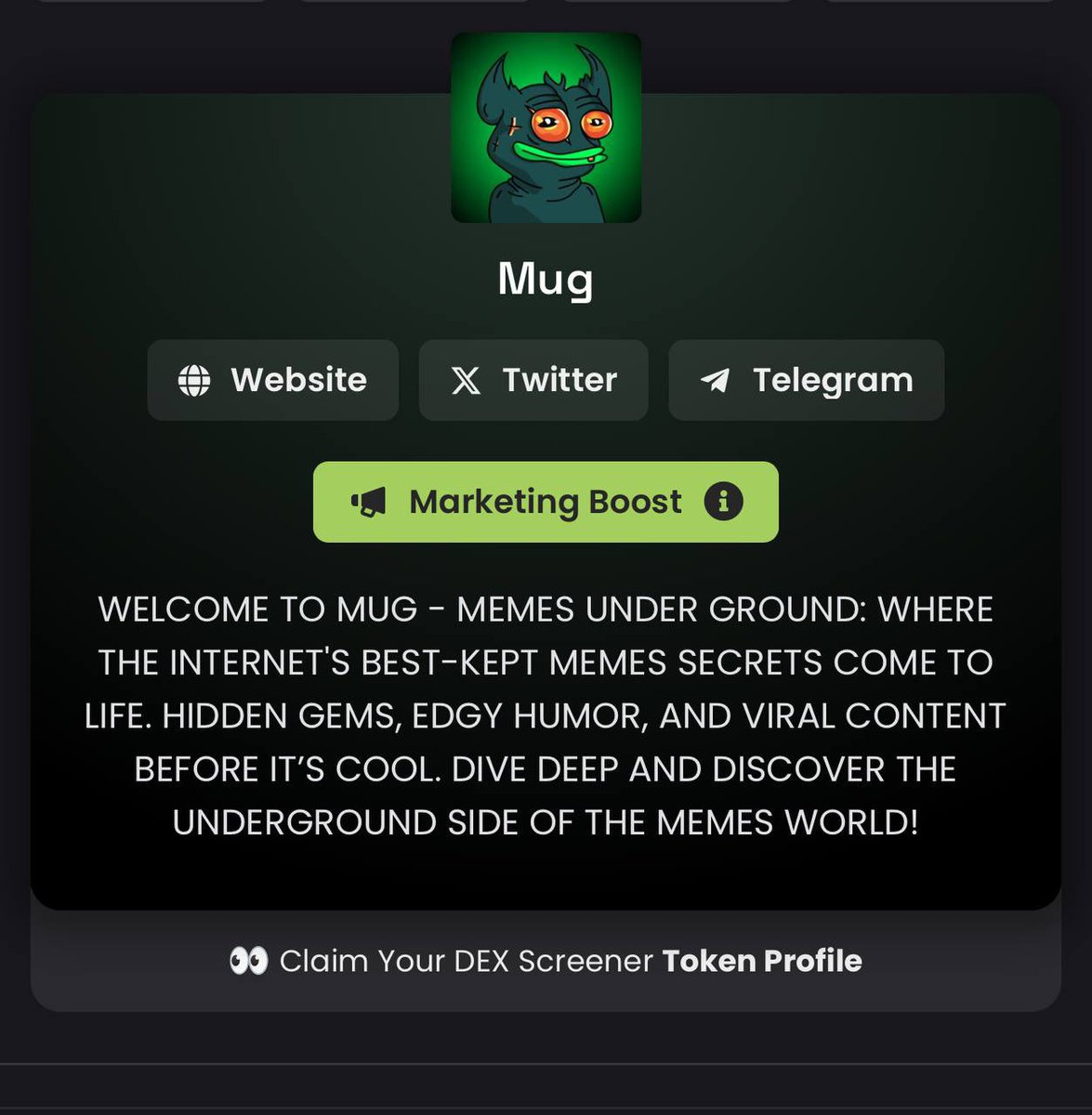 mugcointon's tweet photo. Dexscreener Ads Live again

https://t.co/4v5OZym32t

Hit the 🚀 https://t.co/rQFTwtedoo