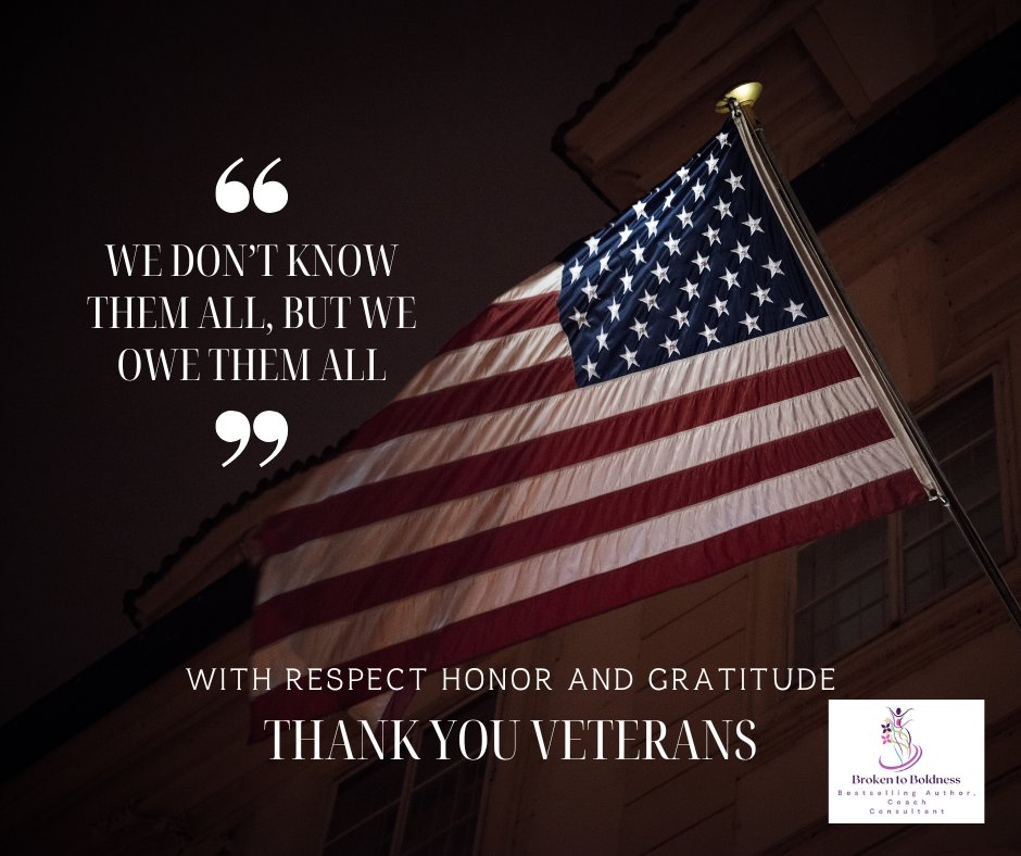 BrkntoBoldness's tweet image. Celebrating all veterans on this day!  Thank you for your service!  #openupnow #brokentoboldness #veteransday2024