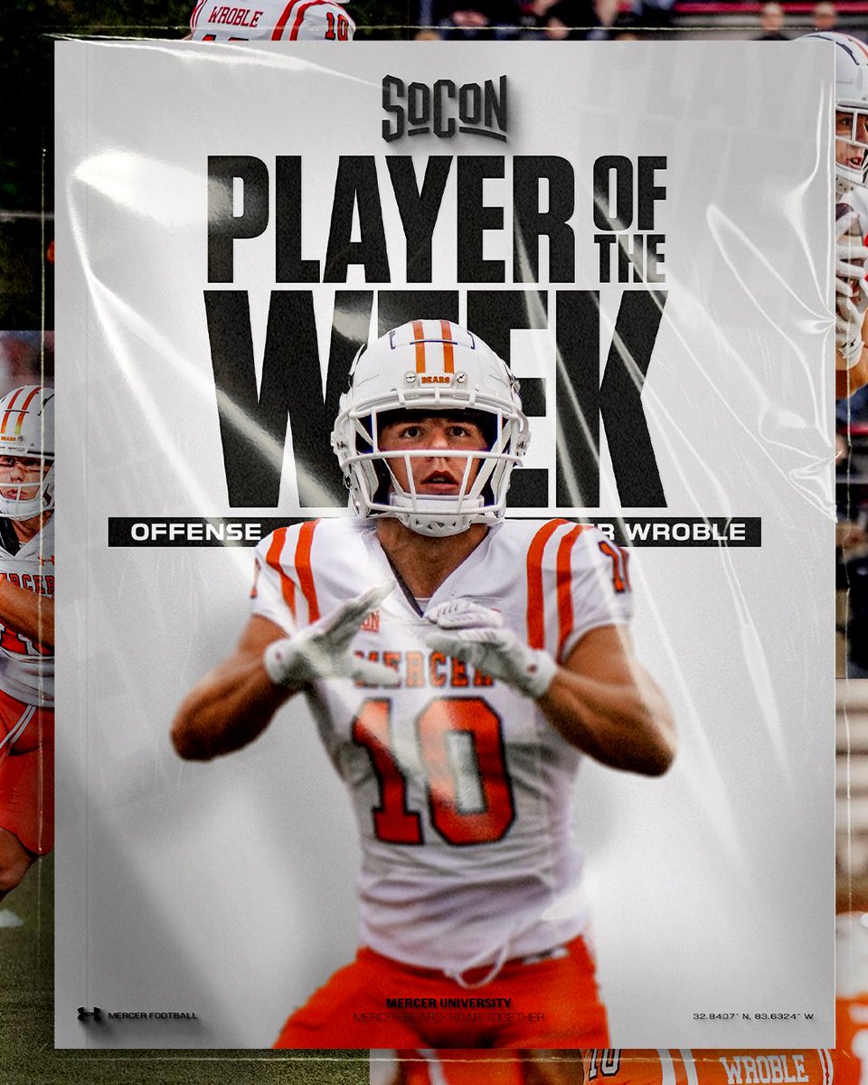 .<a href="/SoConSports/">The Southern Conference</a> Player of the Week 👇 

🟠 <a href="/parker_wroble/">Parker Wroble</a> | Offense
