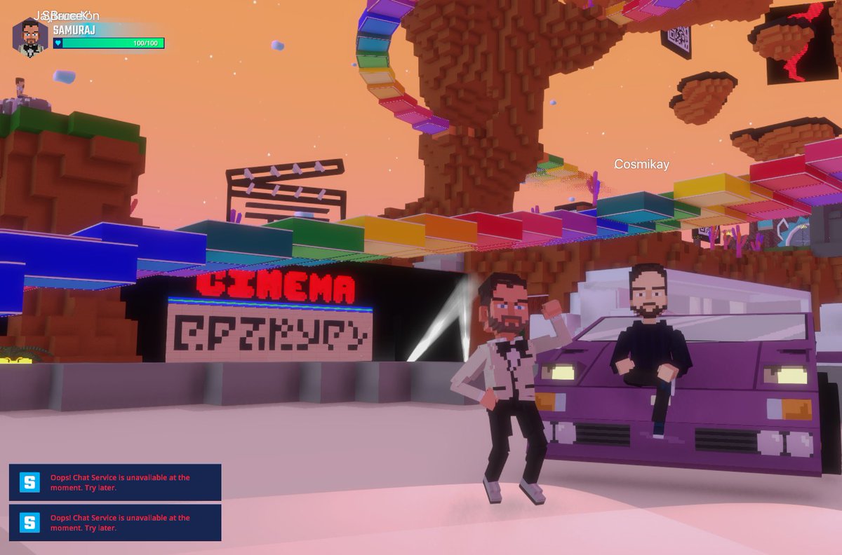 Hydra1337228's tweet photo. Vibin' out with @JamiroquaiHQ in @TheSandboxGame. Talk about virtual insanity 🤪😵‍💫 @TheSandboxGame https://t.co/W8xZZlU057 #TheSandbox #AlphaSeason4 #AS4SocialChallenge https://t.co/LdDjJw9gzX
