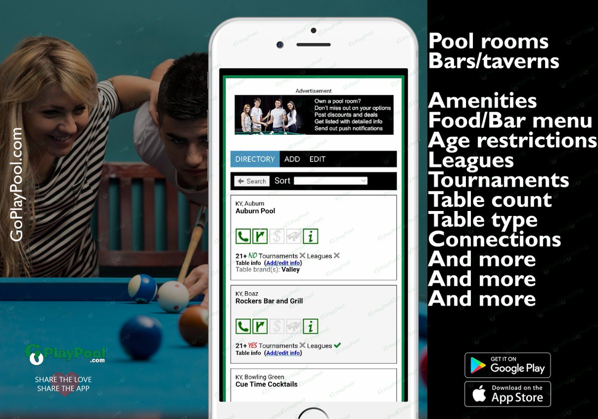 GoPlayPool's tweet photo. Go support local!
Go support local pool halls!
Go support local bars &amp; Taverns!
Go Play Pool!
#supportlocal
#poolhalls #bars #taverns #goplaypool https://t.co/vlQucIEXvv