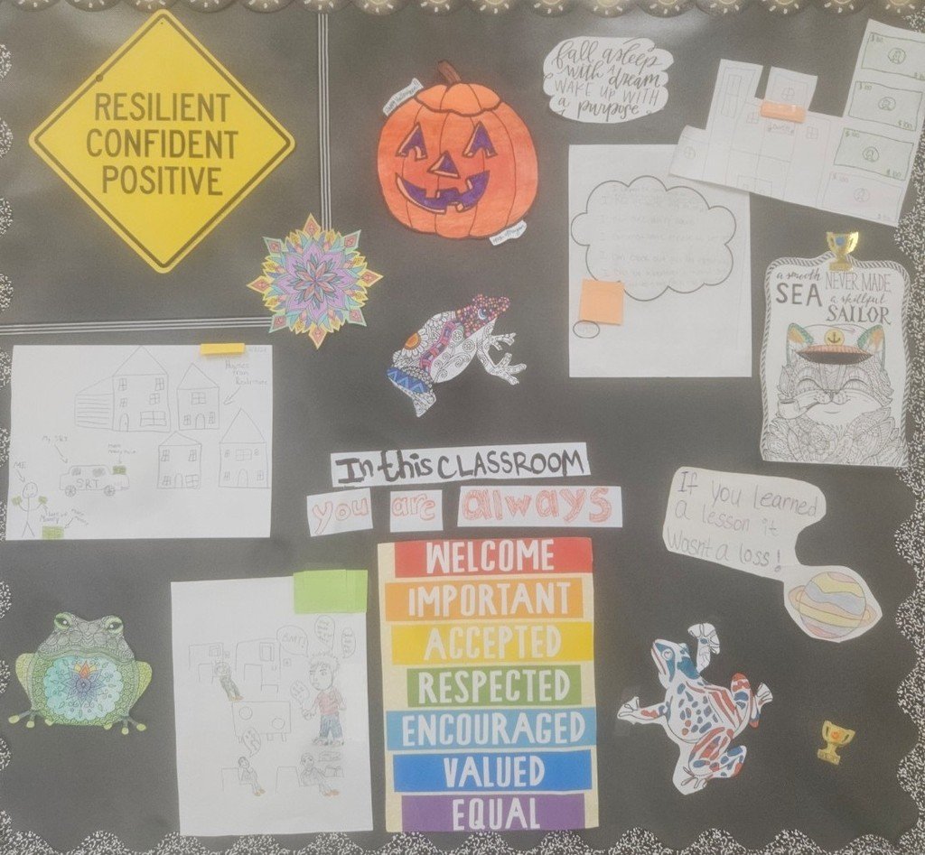 SaginawISD's tweet image. On Friday, November 8th, half of our Saginaw County Juvenile Detention Center students began a Life Skills class with the Special Education Teacher, Ms. Morgan. Students shared drawings and writings of positivity for their futures to include on our classroom vision board. #SISD