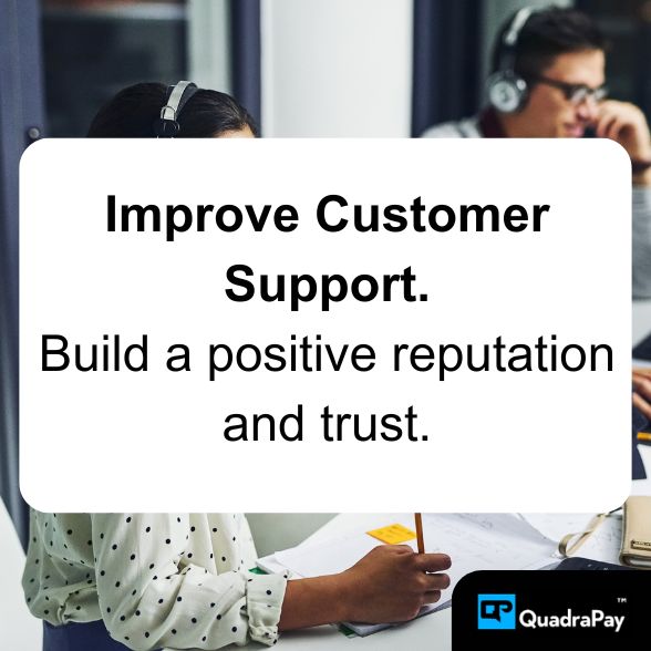 quadrapay's tweet image. Improve Customer Support:
Happy players stick around. Show you’re there for them. #CustomerSupport #PlayerSatisfaction