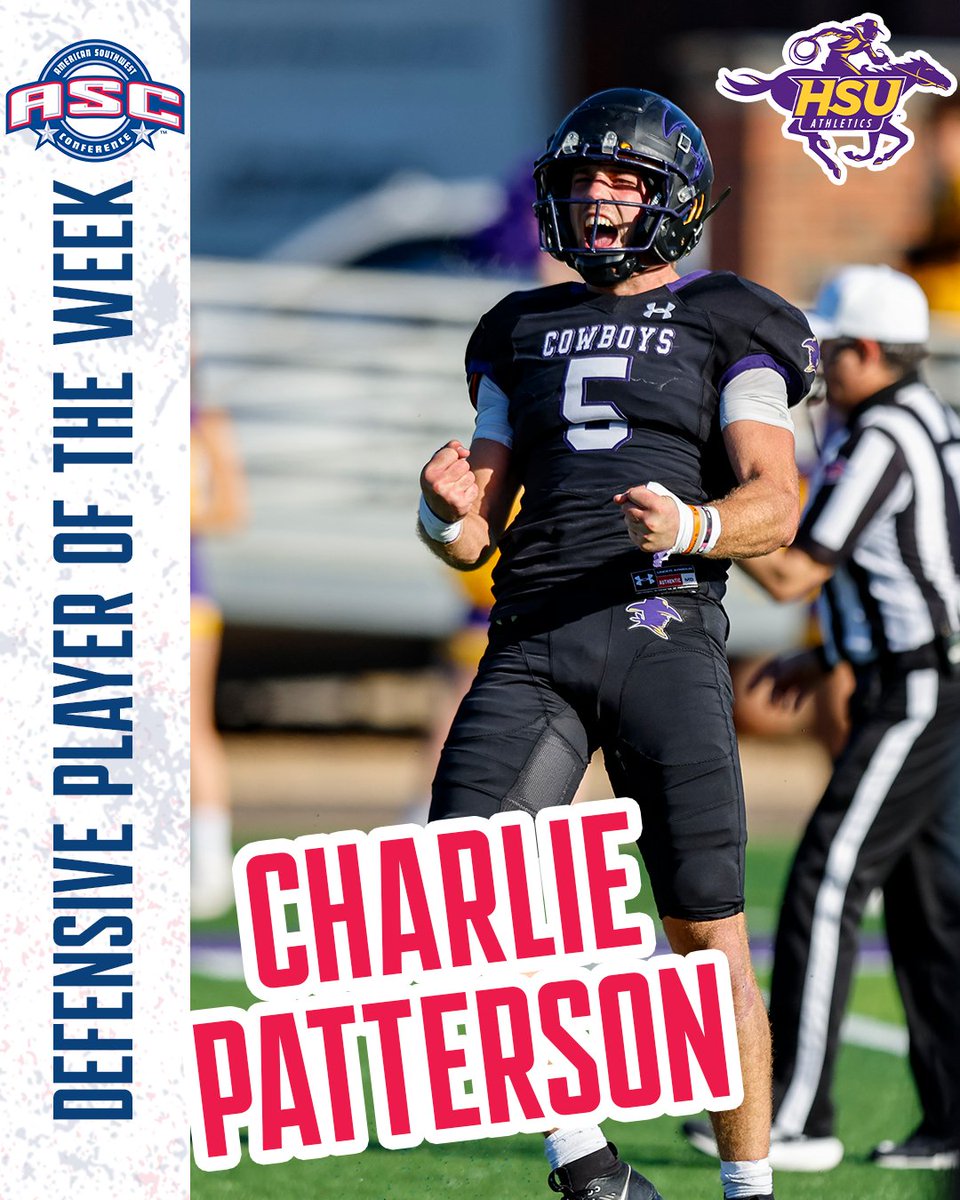ASC_sports's tweet photo. FB | DEFENSIVE PLAYER OF THE WEEK

⭐Charlie Patterson⭐

#ascsports #ascfb #d3fb https://t.co/xiXHVg0gaO