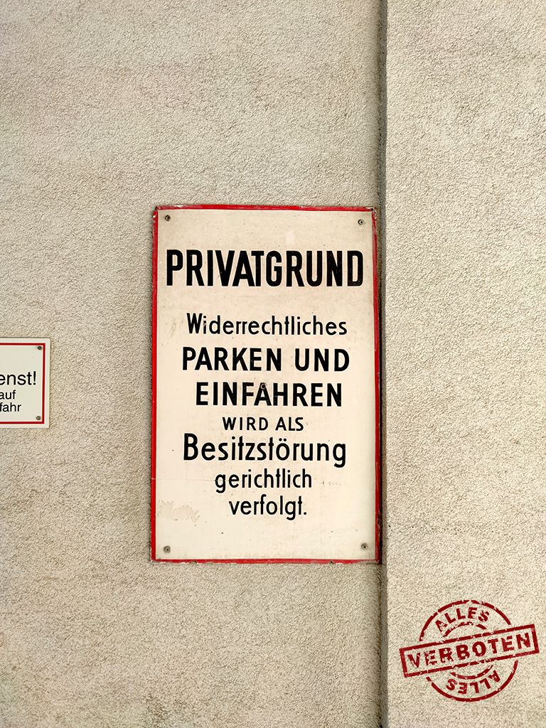 werquer's tweet image. Privatgrund
Widerrechtliches Parken und Einfahren wird als Besitzstörung gerichtlich verfolgt. 
#VerbotdesTages
Mehr unter buff.ly/3UC50wW