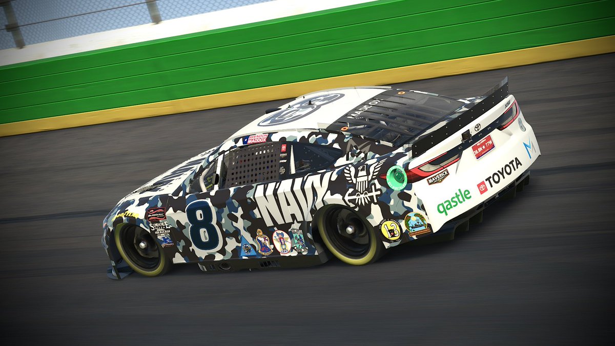 MaddoxGraphic's tweet photo. Happy #VeteransDay! 🇺🇸 Maddox Graphics is proud to show support for America’s Veterans. 

Enjoy this #paintschemepreview for S3 of @BRBRacingLeague #buttkicker Cup Series! This will be run in tomorrows season opener: https://t.co/fUq2lYX01O https://t.co/DfRwtyXcXm