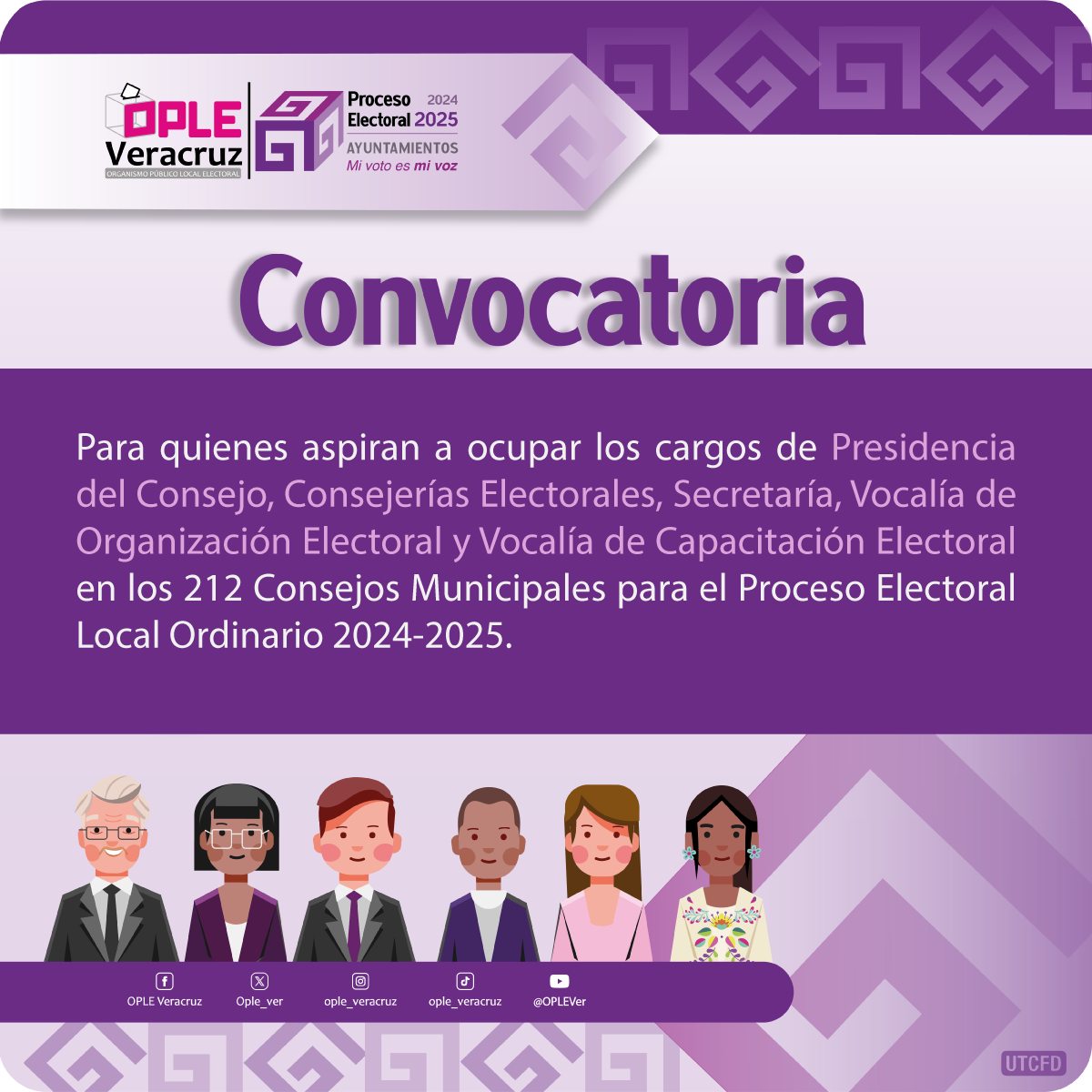 🚨C O N V O C A T O R I A 📢📢📢📢

Recuerda que ya está abierto el registro para participar en la convocatoria para la integración de los #212ConsejosMunicipales en el Proceso Electoral Local Ordinario 2024-2025 🗳️.

💻Tienes hasta el 30 de noviembre para realizar tu registro 🗓️