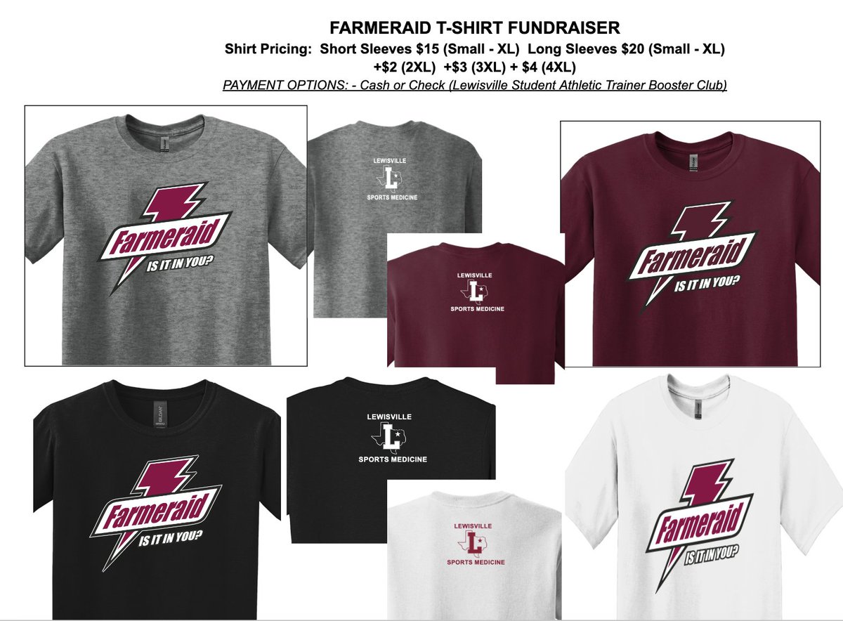 Hey there Farmer Fans! 
NEW FarmerAid Shirts available! 
Order your LIMITED EDITION SHIRTS today! 
forms.gle/xy511nvMrpJzJs…