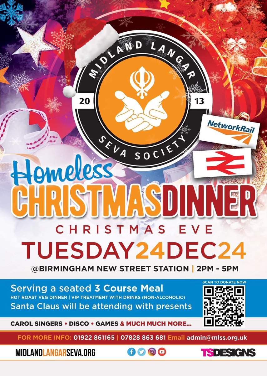 We're thrilled to announce that for the 7th year running, MLSS will be hosting our Annual Homeless Christmas Dinner at New Street Station! 🎄

Every donation counts - big or small. To make a donation or for further details, please click the link below 👇🏾

justgiving.com/campaign/mlssx…