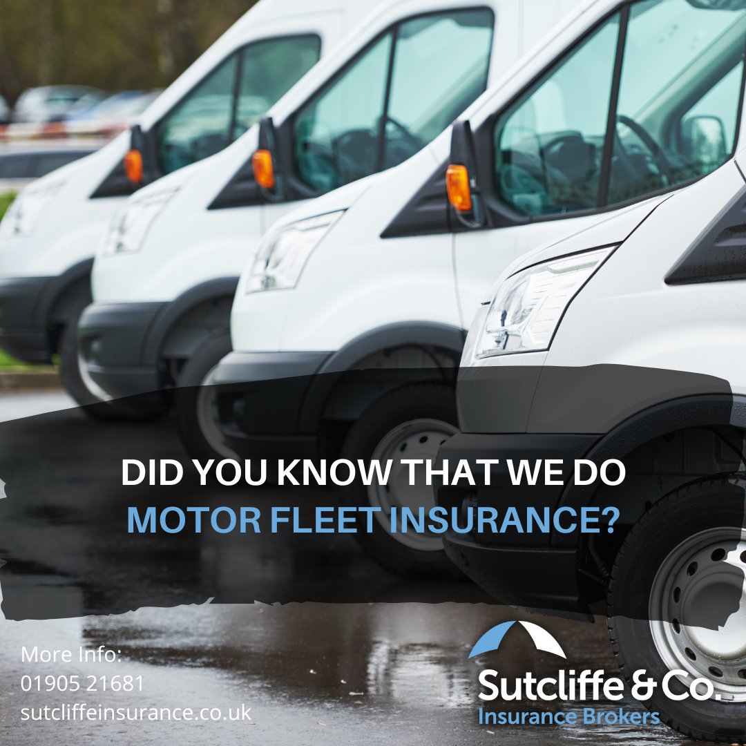 sutcliffeCo's tweet image. Did you know that we do #motorfleetinsurance?

The advantage of insuring your vehicles on a fleet rather than individually is reduced administration, increased flexibility and cost savings. More info&amp;gt; sutcliffeinsurance.co.uk/all-insurance-…

#motorinsurance #businessfleetinsurance
