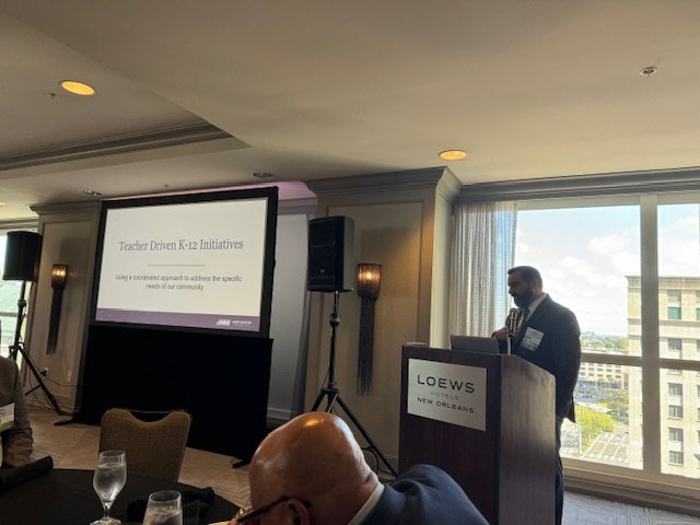 Beyond honored to have the work we do at <a href="/JMUEconEd/">JMU EconEducation</a> recognized by the Southern Business Administration Association. Our Center received the 2024 Societal Impact Award. #teachecon We could not do the work we do without the support we receive from <a href="/YourEconSuccess/">YourEconomicSuccess</a> <a href="/_VCEE/">VA Council on Econ Ed</a> <a href="/JMUCOB/">JMU COB</a>