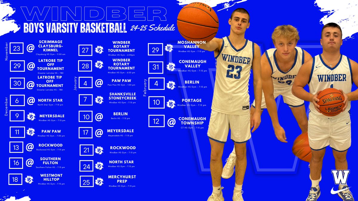 WASD_Athletics1's tweet photo. 🏀 Get Ready for Boys Basketball Season, Rambler Nation! 🏀

Our boys are back and ready to take the court for an action-packed season! Let’s fill the stands and show our support as they chase victory this season! 💙💪

📅 Mark your calendars and come cheer on the team! https://t.co/osR9J0kmmS