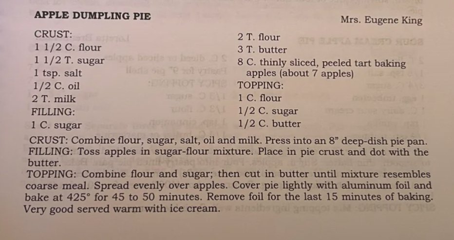 Let's try out some old Mennonite recipes. This is my attempt at Apple Dumpling Pie.

reddit.com/r/Old_Recipes/…