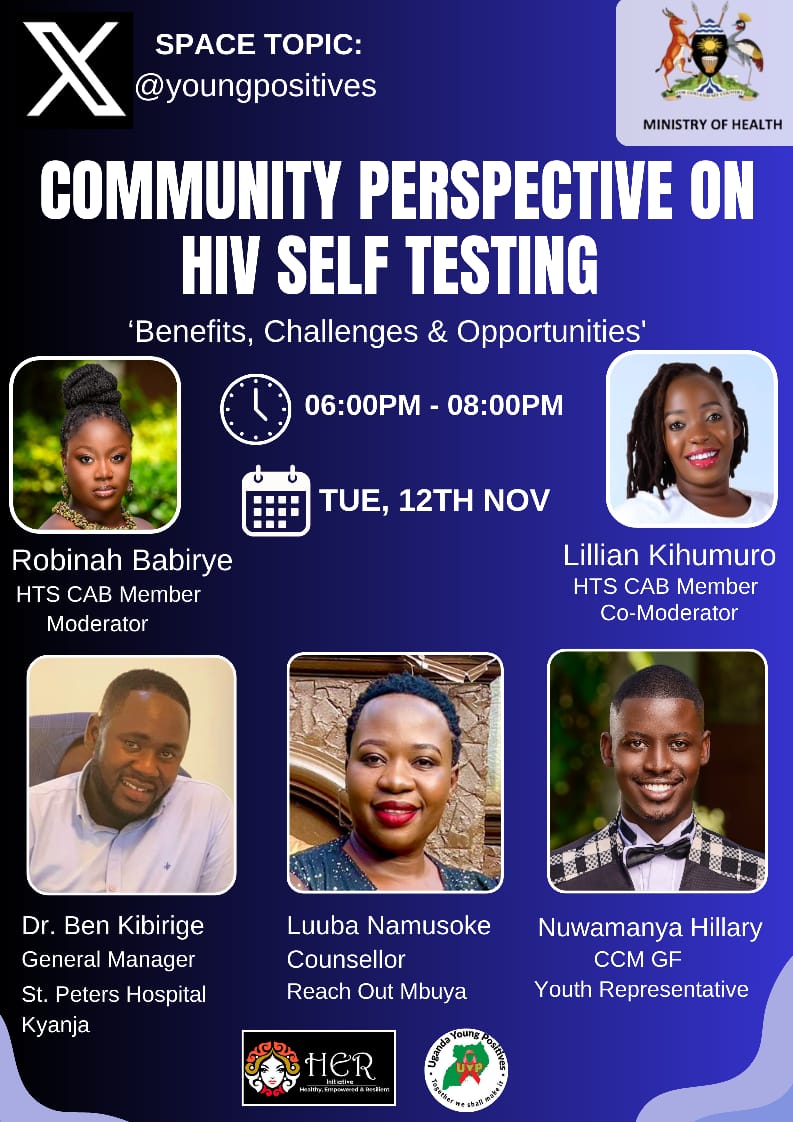 youngpositives's tweet image. Speak up and let your voice be heard, don&apos;t miss to share your views as we discuss communities perspective on HIV self testing services. Let&apos;s make it a boom!!! as we make our points clear. 
#UYPSafeAndStylish
#TestingMatter
#EasySelfTest
Here is the link: x.com/i/spaces/1OdKr…
