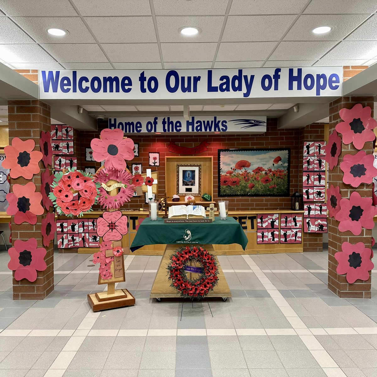Today, we pause to honour and remember the courage and sacrifice of those who served and continue to serve for our freedom. 🌹 At OLH, we hold close the values of peace and unity, paying tribute to those who sacrificed for a better future. #RemembranceDay #LestWeForget <a href="/YCDSB/">York Catholic District School Board</a>