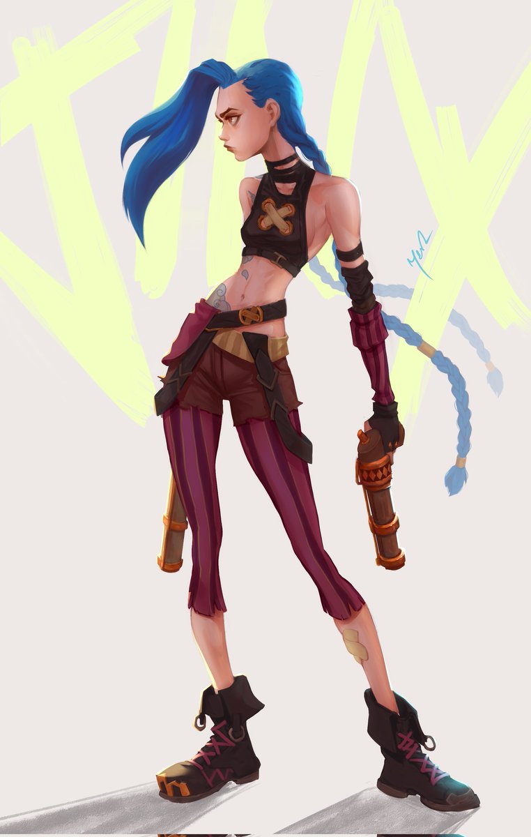 Mon Fanart de Jinx à l'occasion de la S2 de Arcane 🤘🏾✨
.
.
.
#jinx #arcanesseason2 #riot #painting #art