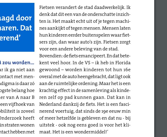 Lot van Hooijdonk stopt als wethouder. In vakblad 
<a href="/verkeerskunde/">Verkeerskunde</a> noemde ze de fiets een wondermiddel, een oplossing voor alles. Wij zijn dankbaar voor haar onvermoeibare inzet voor wereldfietsstad nummer 1, <a href="/GemeenteUtrecht/">Gemeente Utrecht</a>!   utrecht.nl/nieuws/nieuwsb… foto: Robert Oosterbroek