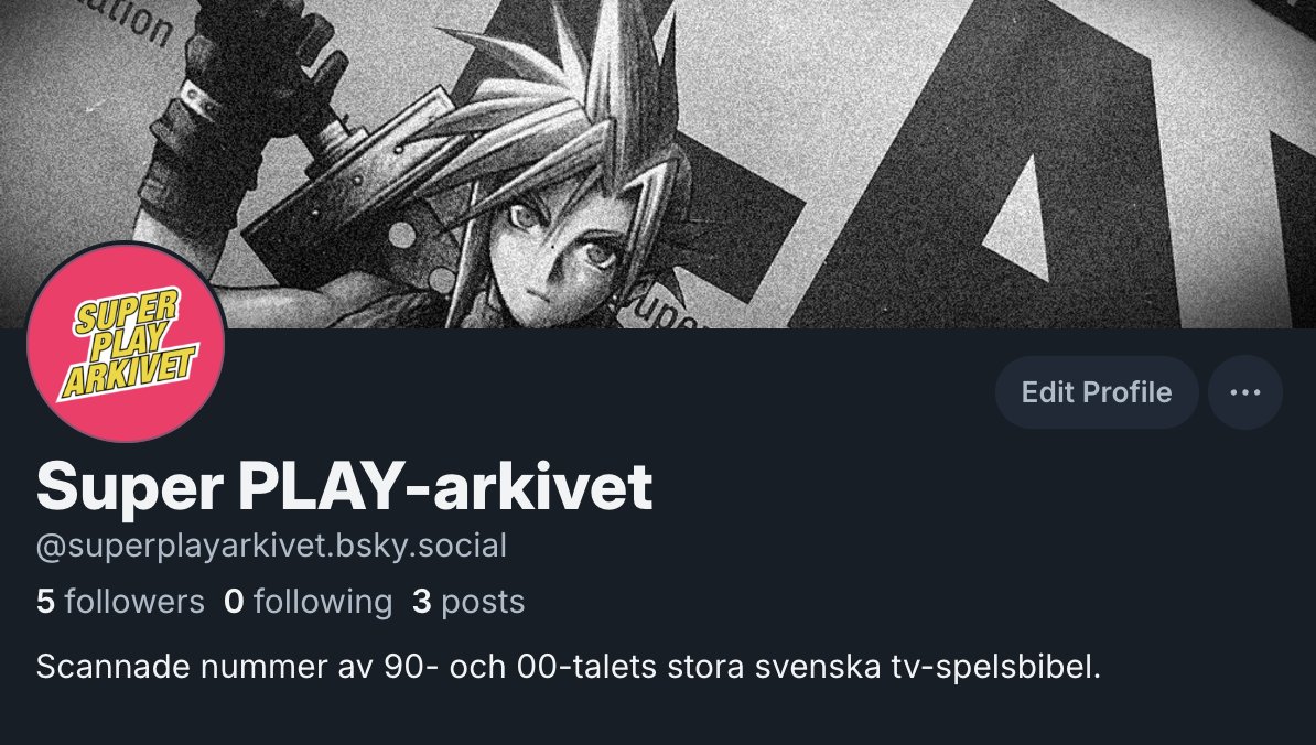 superplayarkiv's tweet photo. Super PLAY-arkivet finns numera på det andra stället. Ses där! https://t.co/QoMK74mrES