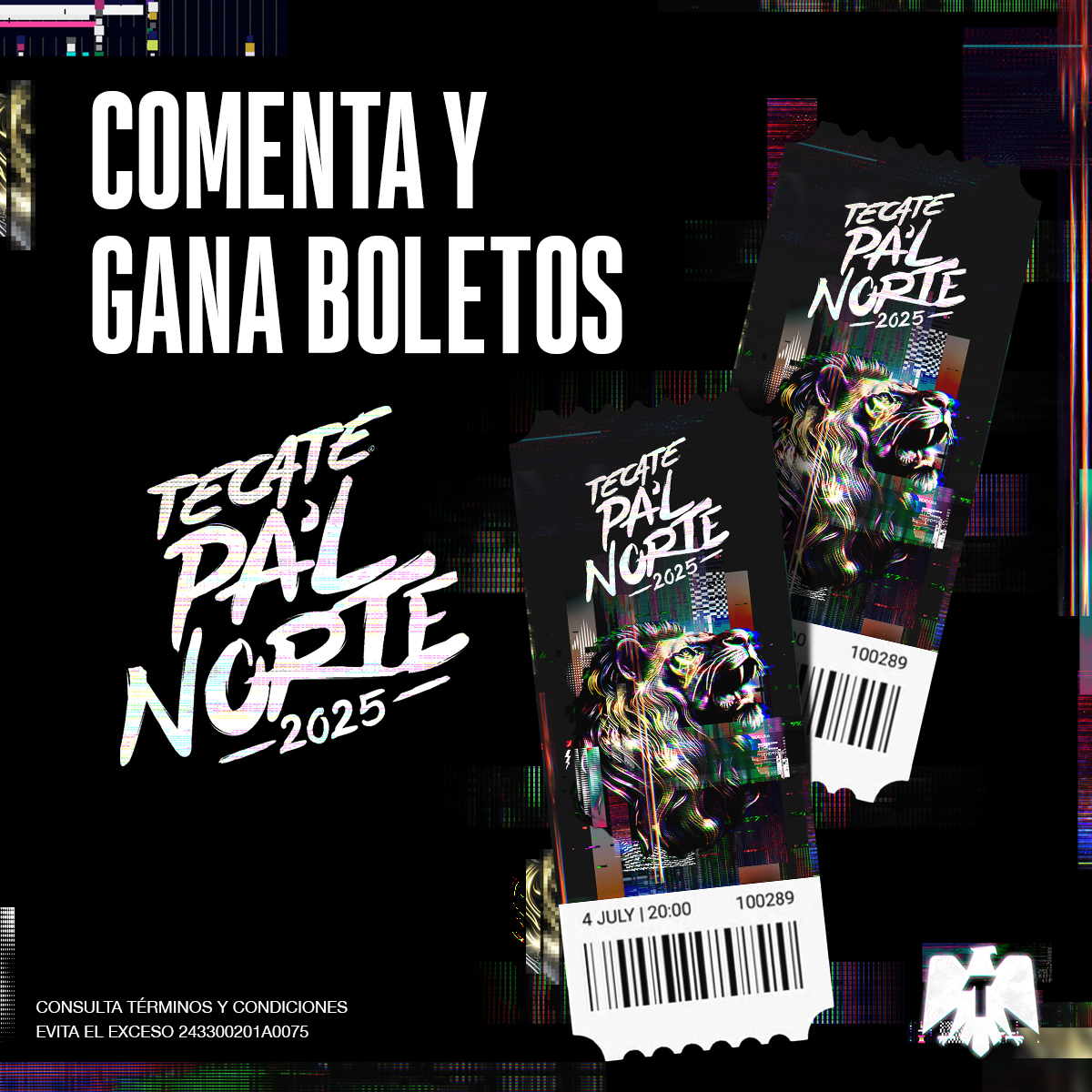 CervezaTecate's tweet image. ¡Por fin sabemos quién estará en #TecatePalNorte 🦁! Sigue estos pasos y gana accesos para el festival🔥

-Síguenos en X.
-Solo con emojis, comenta tus artistas favs del cartel de #TecatePalNorte 🦁🎤
-Usa el HT #ElSaborQueMandaAquí 📍

¡Pilas porque el que más comente gana!