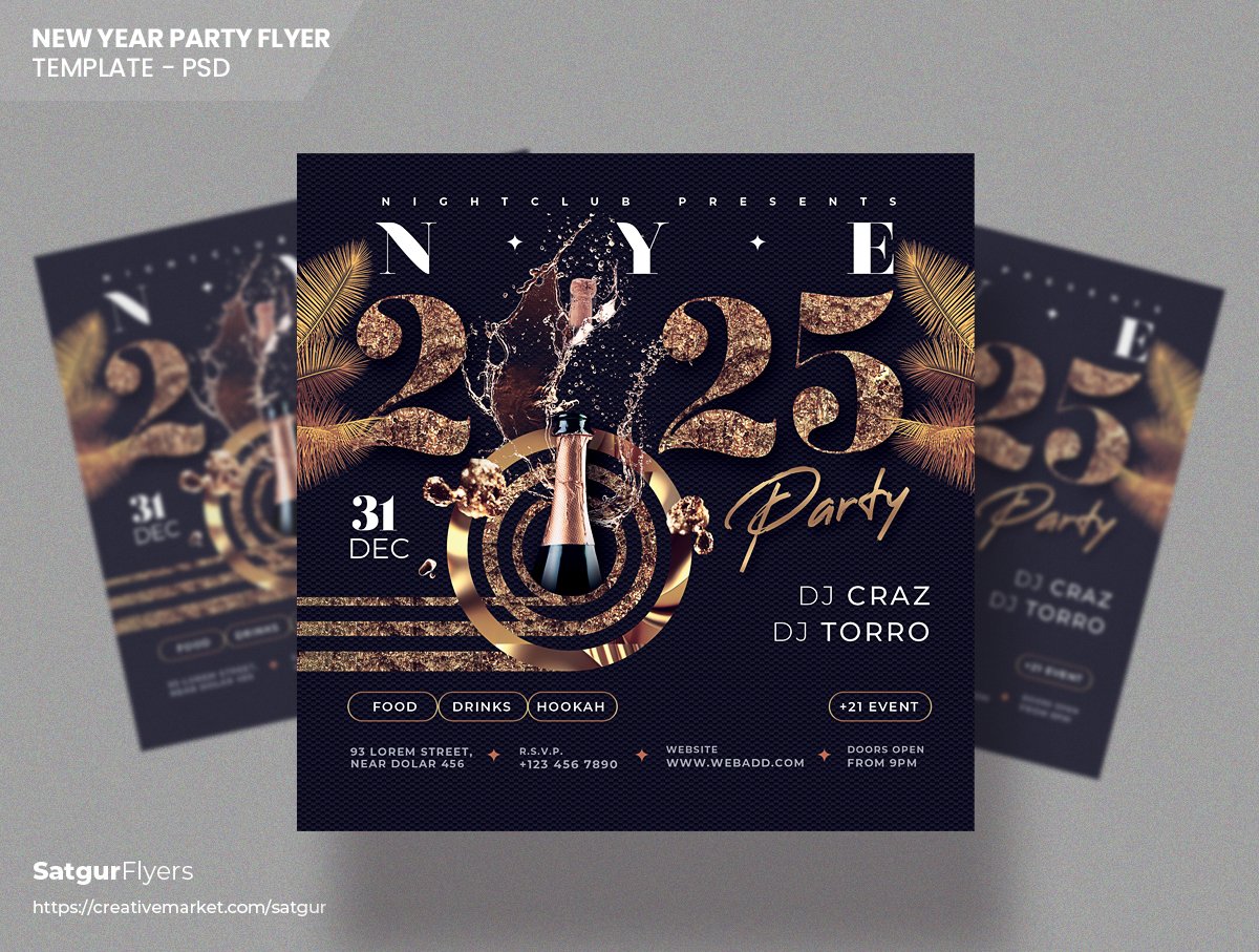 satgur29's tweet photo. New Year Party Flyer Template 
Download Link: https://t.co/4EJP0WBz9b

#Flyers #nye2025 #nyeFlyer #newyear #template #psd #newyearseve #partyFlyer #Countdown #December #nightclub #DJ #djevent #music #flyerdesign #Graphicsdesign #socialmediamarketing https://t.co/K4bn5Dj6hw