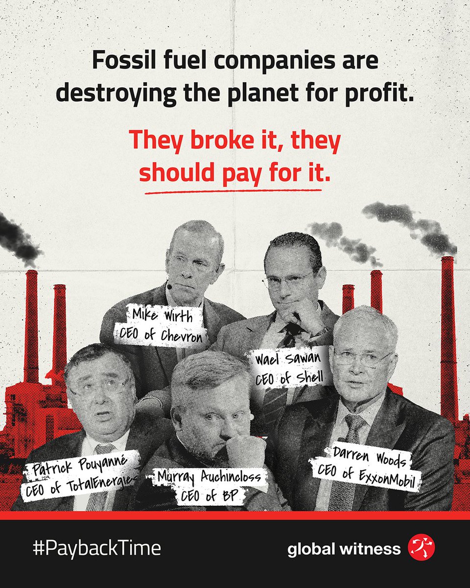 weareyellowdot's tweet image. Last year's COP agreement finally stated the need to cut fossil fuels. Now world leaders can and must make polluters pay. 

That's why we're joining @Global_Witness and hundreds of other organizations demanding it's #paybacktime. 

Add your support at cop29.com.