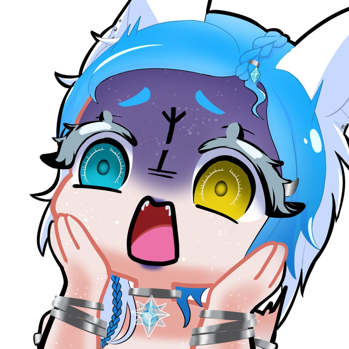 Nari Azure✧* Silly lost frost doggo*✧❄️🐺⛓️ tweet media