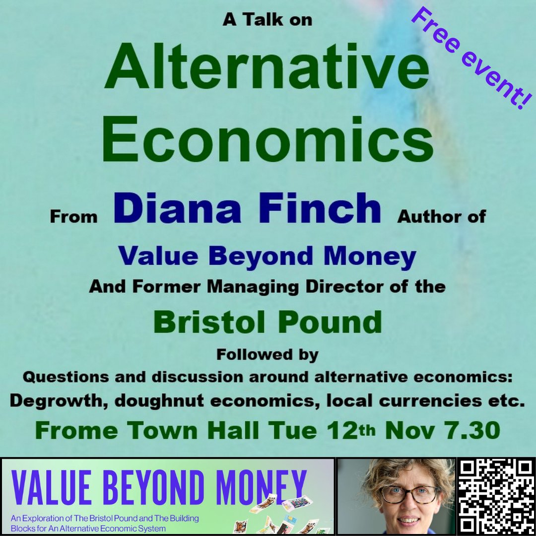 I'm looking forward to going to #Frome tomorrow, to speak at Sustainable Frome's event on degrowth and doughnut economics. 7.30pm at the Town Hall - do come along!