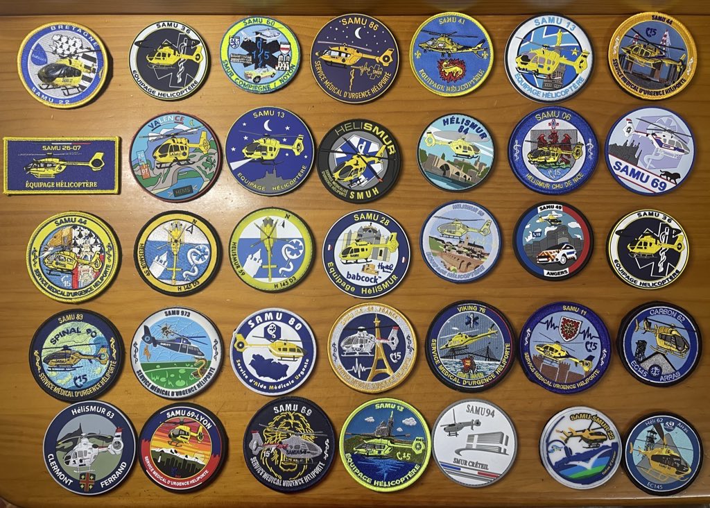 Colección de parches #HEMS de <a href="/SAMU_France/">SAMU de France</a>