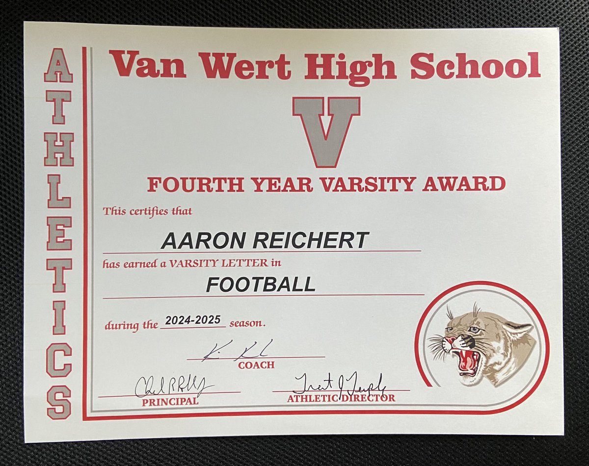 AaronReichert30's tweet photo. Accolades from my high school career:
4-year Varsity Letter-winner
2x All-League
2x R.E.A.L. Man (character) Award Winner
4x Hammer (Big Hit) Award Winner
Team captain
2x WBL top 10 in Tackles
#GoCougars https://t.co/JmF9JJWlMO