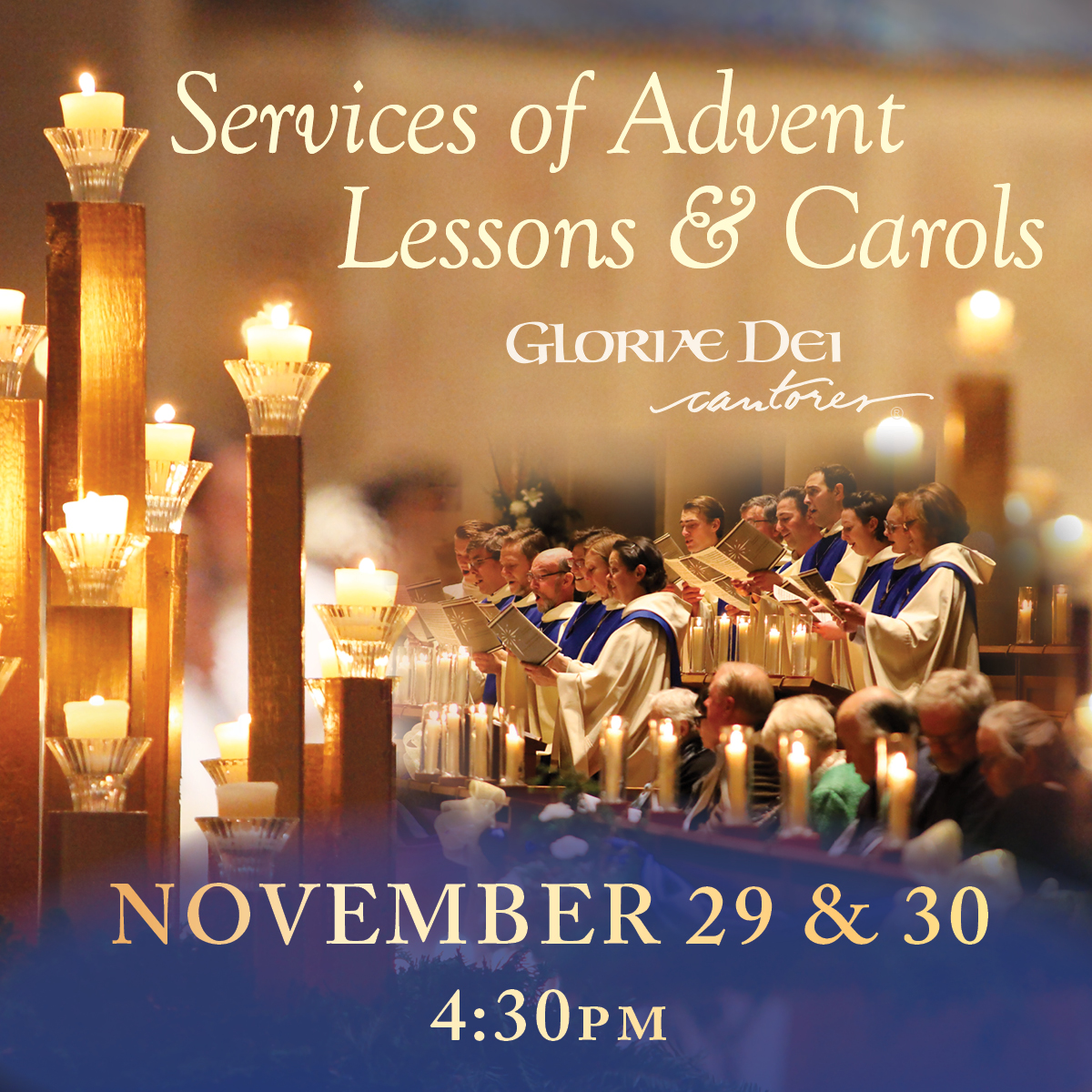 GDConCapeCod's tweet image. Enter the spirit of the season of with candlelit services of Advent Lessons and Carols—readings, prayers, and carols performed by Gloriæ Dei Cantores at the Church of the Transfiguration—a cherished tradition for over thirty years.  Learn more at gdcchoir.org/events/.