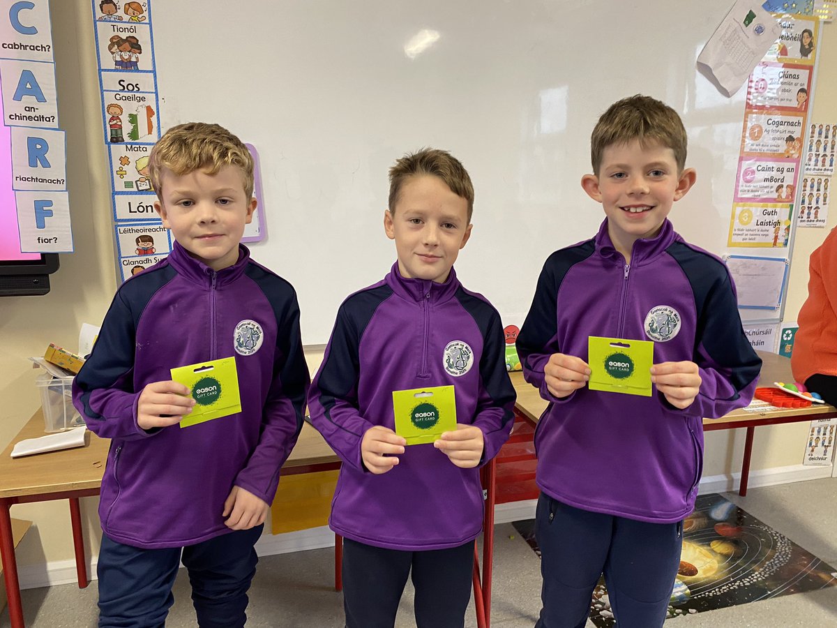 Gaelscoil Na Mara (@gaelscoilnamara) on Twitter photo Comhghairdeas lenár mBuaiteoirí Chomórtas Ealaíne eagraithe ag <a href="/DonabateComCen/">DonabateComCentre</a>
An téama a bhí ann ná Ag tabhairt Aire dá gCeantar. Comhghairdeas lenár mBuaiteoirí Chomórtas Ealaíne eagraithe ag <a href="/DonabateComCen/">DonabateComCentre</a>
An téama a bhí ann ná Ag tabhairt Aire dá gCeantar.