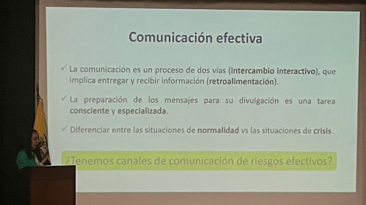 EChicango01's tweet photo. Cómo lograr una comunicación efectiva basado en el modelo de las 3 Ms (#Mensaje, #Mensajero, #Medio) 🎯

Charla presentada por la Dra. Johanna Ortiz-Ulloa en Simposio #OneHealth en @UDLAEcuador 

#CienciaEc #Quito #scicomm https://t.co/8ucR87Rflq