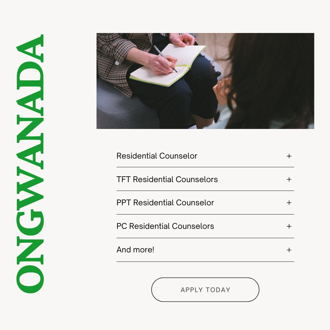 💙 Ongwanada is Hiring Residential Counselors! 💙

If you’re ready for a rewarding career where you can truly make a difference, apply today! ongwanada.com/about-ongwanad…

#CareerServices #Kingston #Ongwanada #slcgrads #healthcare
