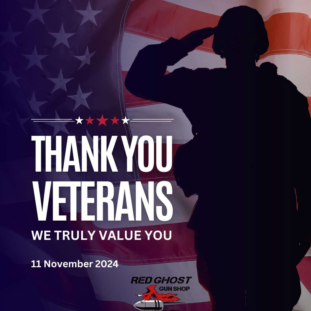 Today make sure you thank a veteran and make sure they know their service and sacrifice has not gone unnoticed.  

Just a reminder, we are a Glock Blue Label dealer which offers discounts to certain groups, including Veterans with an Honorably Discharged DD214 or NGB-22.