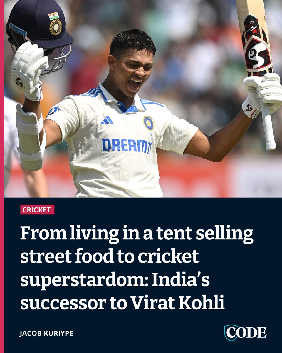 codecricketau's tweet photo. Yashasvi Jaiswal left home for Mumbai as an 11-year-old to chase his cricketing dream and wound up living in a tent.

Now 22, he arrives in Australia with the hopes of a nation in his hands.

Meet India's next cricket superstar ➡️ https://t.co/6r8rd9M5Gf

🗞️@JacobKuriype https://t.co/I5LXciCQ75