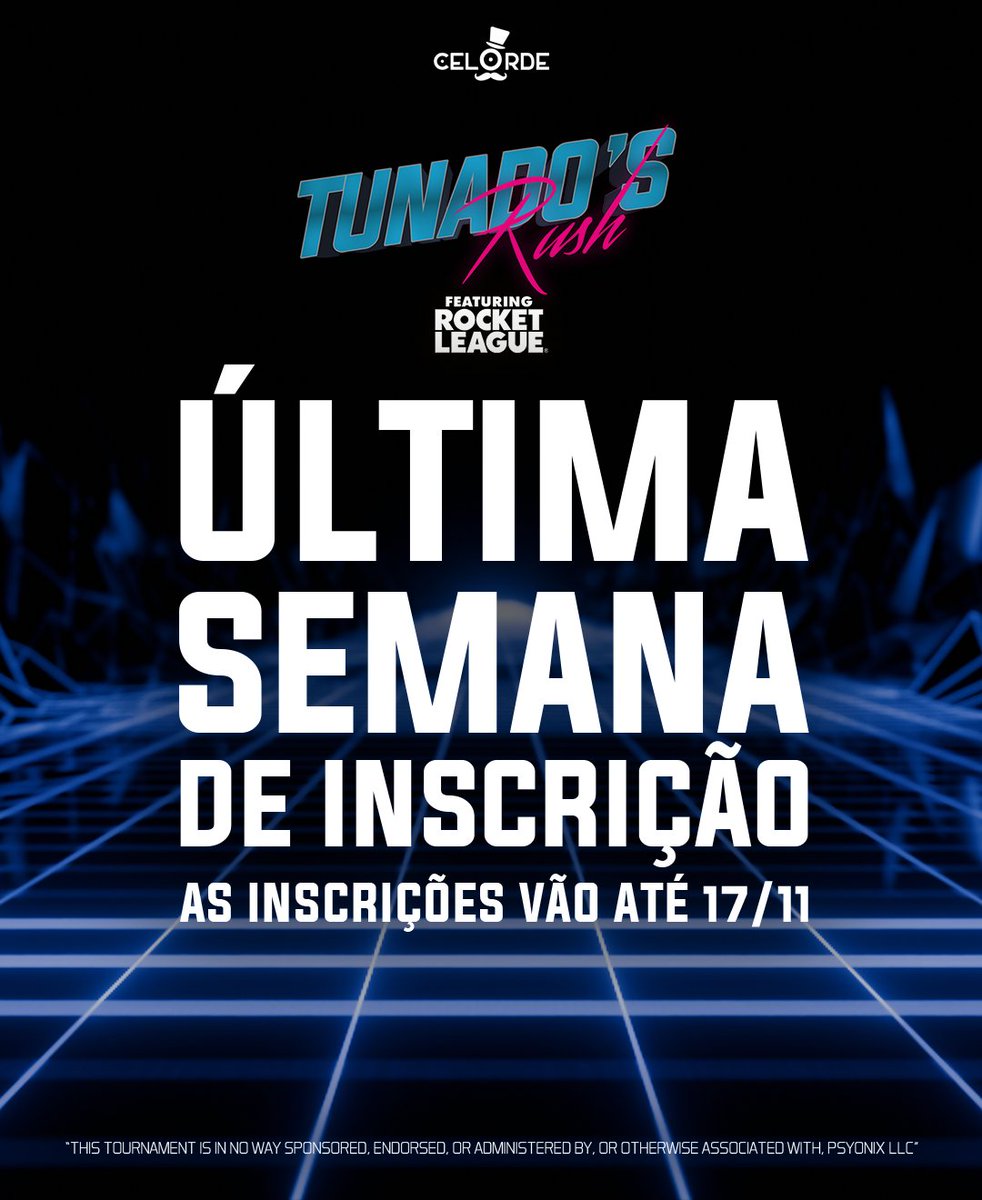 APROVEITA QUE DA TEMPO!

Última semana pra se inscrever no Tunado's Rush. Livre pra todos da SAM, $7,000 USD em jogo

Monte seu time, vem pro Rush. Não deixa pra última hora!