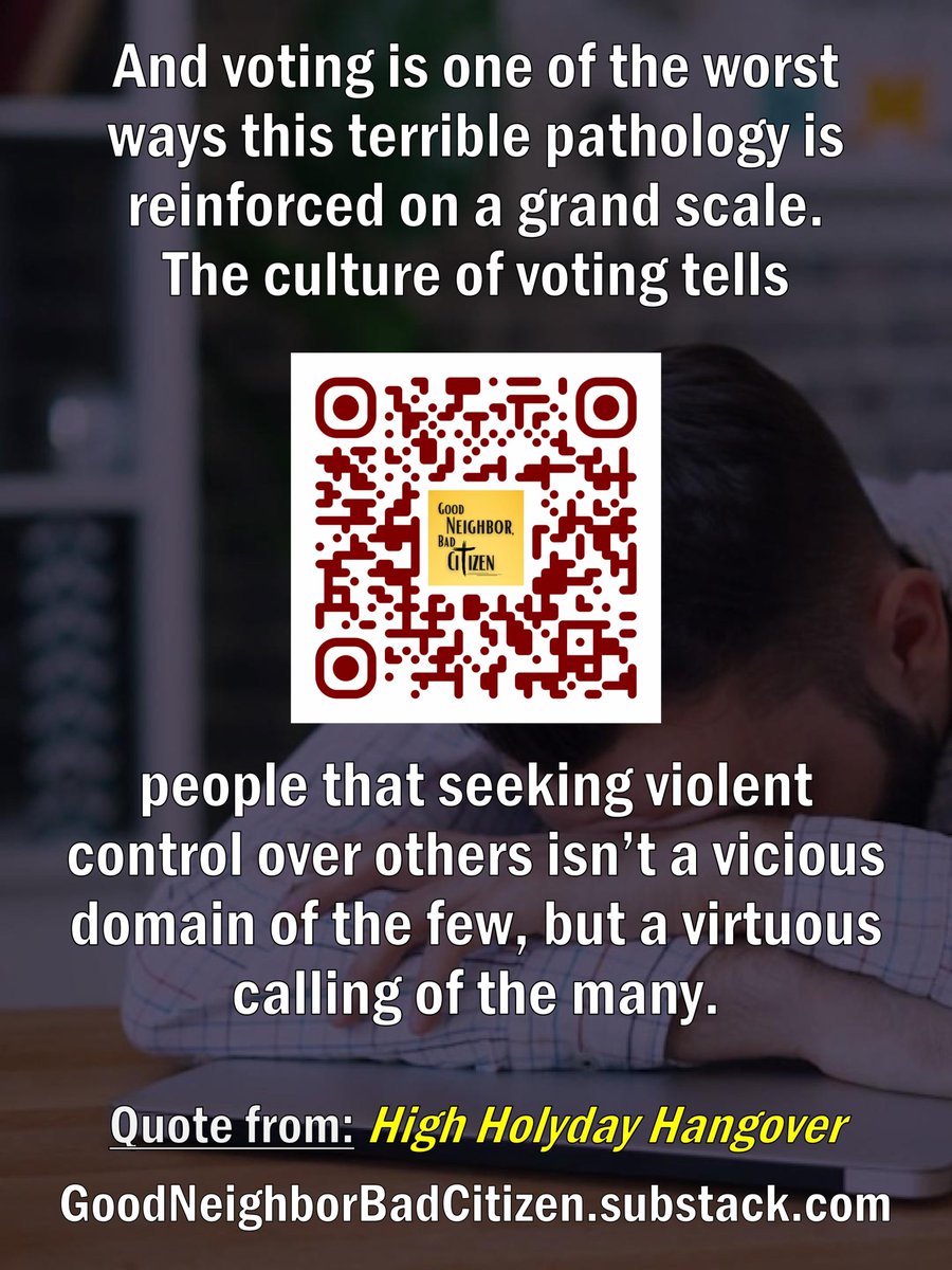 GoodNeighBadCit's tweet photo. QOTD from the latest article 🤔

Direct 🔗 in 1st Reply ⬇️

#GoodNeighborBadCitizen #GNBC 
#Christianity #anarchism #voluntarism 
#book #author #podcast #journalist 
#WednesdayWakeup 
#AdamHaman #HamanNature #NiallFerguson 
#election #election2024 #Trump #Harris https://t.co/xQObDCLRAV