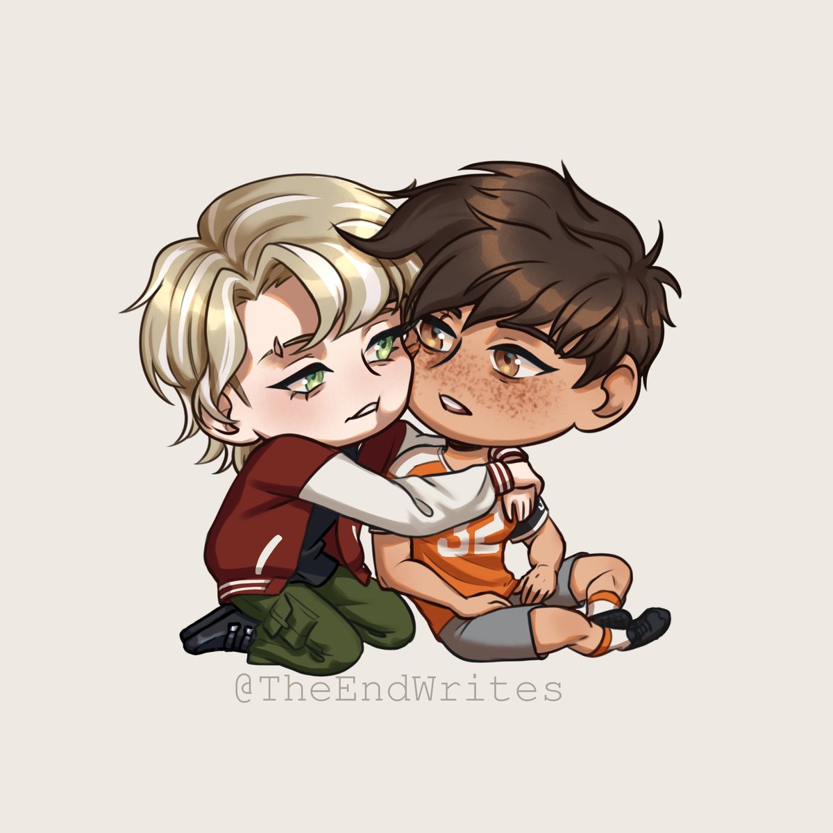 TheEndWrites's tweet photo. I did chibis! (3/3) 

Shippies with @undercroftdate

Rybel - Rylan (Rylan) x Bel 📜🏺
Lightray - Camille (Rylan) x Raymond 🐰🐍
Gilypollos - Gilbert (Rylan) x Apollo🦊🐓
Gaueki -  Gau x Kiran (Rylan) 🐺🐑 https://t.co/xzVy0AN4Ax