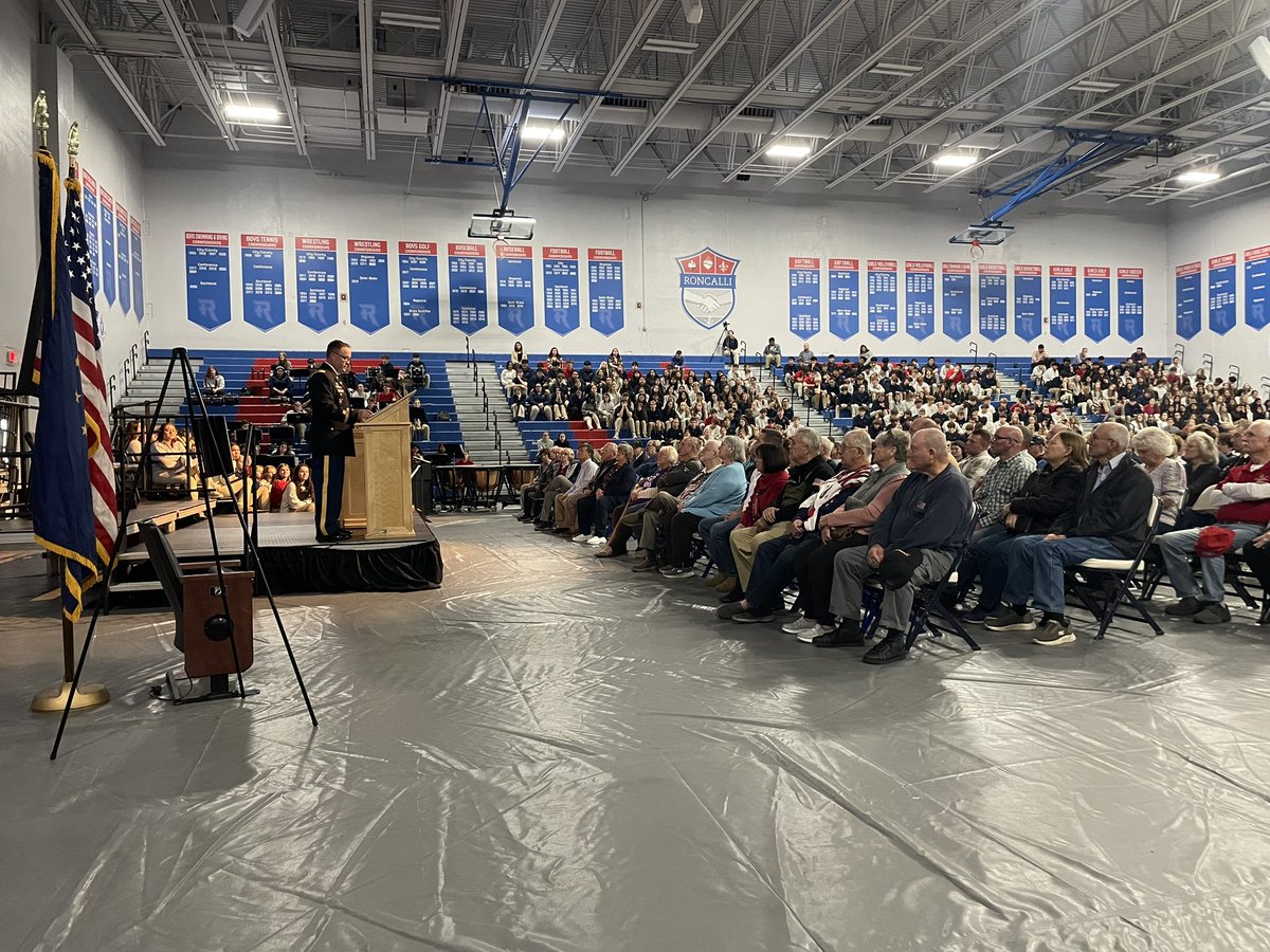 I could not be more proud to be a part of <a href="/roncallihigh/">Roncalli High School</a> and a citizen of this great country! Thank you to our faculty, staff, and students for putting on an incredible Veterans’ Day program. It was a special honor to be able to recognize the service of my father!