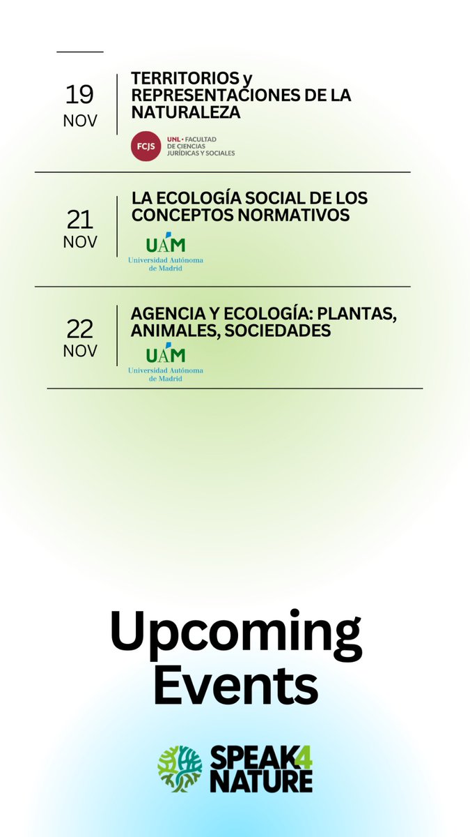 🌿Don't miss this week's #Speak4Nature events!🌿