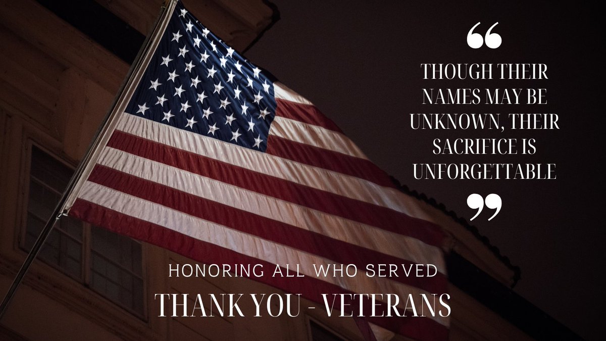 Today, we honor the brave men and women who have stood in defense of our freedom. Each story is unique, and each sacrifice is profound. To every Veteran, known and unknown, we owe a debt of gratitude. 🇺🇸 Thank you for your service.