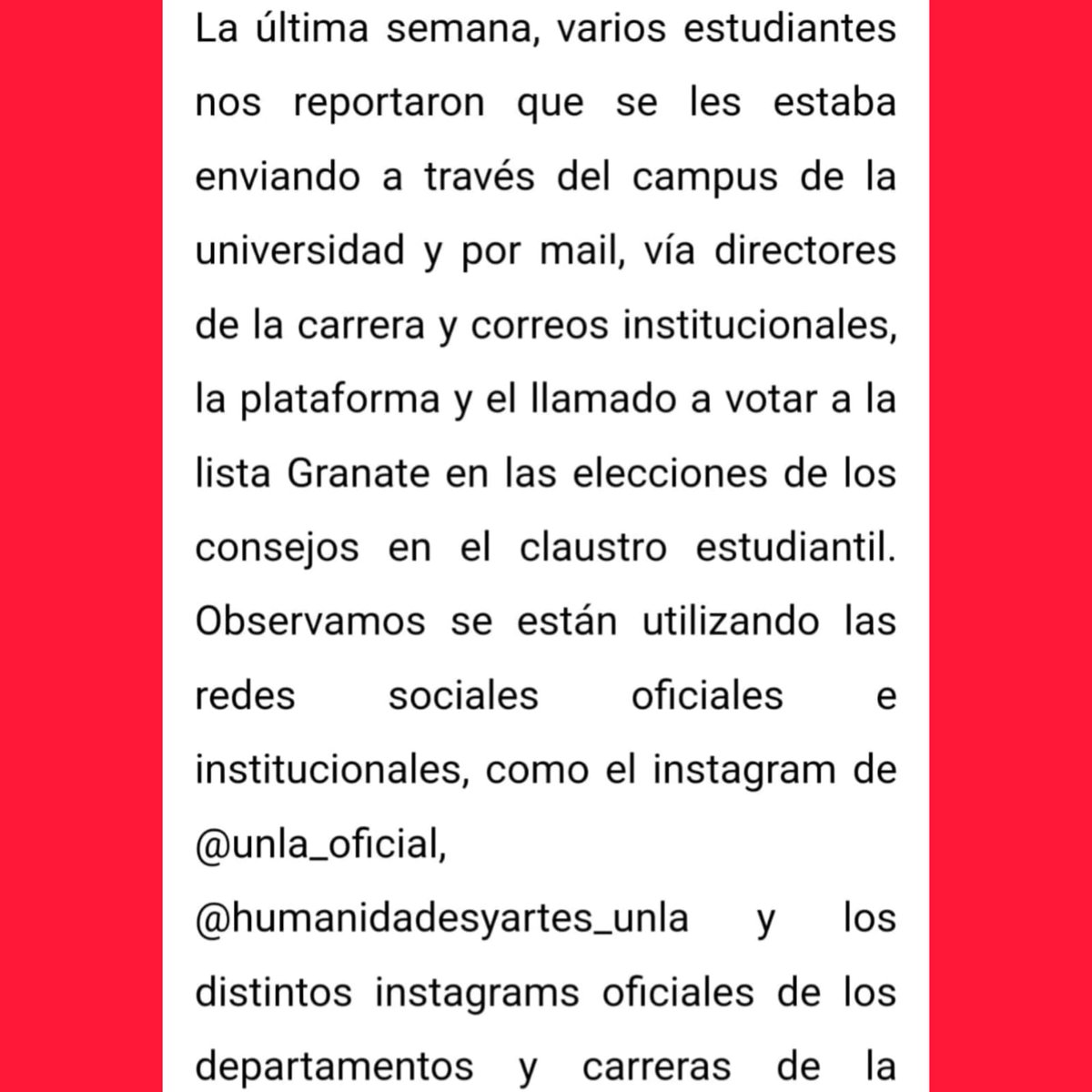 Ya Basta-Las Rojas UNLa tweet media